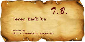 Terem Beáta névjegykártya